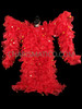 Red Oversized Marvelous 'Bat' Wing Drag Queen Organza Coat