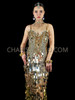 Gold Spectacularly Ornate Sequin Pageant Gown