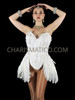 Angelic White Feathered Diva Show Girl Corset
