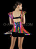 Divas Cabaret Showgirl Strappy Metallic Rainbow Gaga Inspired Dollie Corset