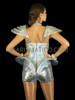Futuristic Iridescent Crystal Covered Lady Gaga Universe Corset
