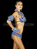 Fantastic Royal Blue Beaded Brazilian Samba Bikini Set