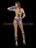 Fantastic Royal Blue Beaded Brazilian Samba Bikini Set