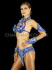 Fantastic Royal Blue Beaded Brazilian Samba Bikini Set