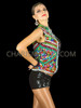 Sleeveless Rainbow Rhinestone Pride Vest