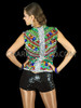 Sleeveless Rainbow Rhinestone Pride Vest