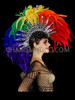 Prideful Rainbow Gay Pride Queer Mohawk Headdress