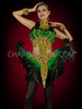 Green Phoenix Fancy Drag Queen Belt Dress