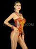Fire Goddess Sexy Burlesque Sequin Leotard With Beaded Fringe
