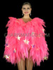 Pink Drag Organza Star Sequin Reveal Jacket