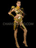 Warrior Wonderer Metallic Vinyl Armor Costume Set