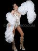 Pure White Show Girl Show Time Diva Ruffle Boa