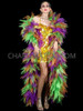 Mardi Gras Three-toned Leafy Organza Boa