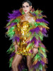 Mardi Gras Three-toned Leafy Organza Boa