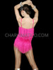 Hot Pink Chainette Fringe Leotard