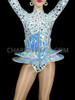 Iridescent Metallic Vinyl Corset & Sequin Bodystocking Set