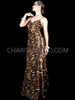 Sleeveless Tiger-Print Sequin Drag Queen Gown