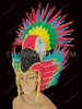 Parrot Inspired Rainbow Gay Pride Drag Queen Feather Headdress