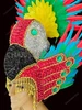Parrot Inspired Rainbow Gay Pride Drag Queen Feather Headdress