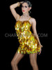 Metallic Disco Gold Jumbo Sequin Dress