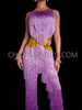 Lavender Strictly Come Dancing Fringe Dance Pants
