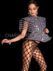  White Black Sequin Drag Queen Diva Flare Jacket