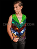 Glossy Rainbow Gay Pride Party Style Mens Acrylic Mirror Vest