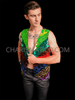 Glossy Rainbow Gay Pride Party Style Mens Acrylic Mirror Vest