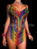 Gay Pride LGBT Rainbow Sequin Leotard