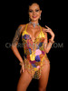 Color Explosion Sequin Rave Festival Leotard 