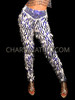 Silver Sparkle Rectangular Sequin Rave Festival Legging Pants
