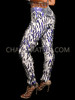 Silver Sparkle Rectangular Sequin Rave Festival Legging Pants