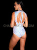 White Galaxy Dance Off Leotard 