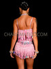 Pink Glamorous Fringe Dance Top and Skirt Set
