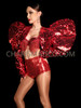 Funky And Fun Lady Gaga Inspired Red Sequin Bordello Jacket