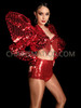  Funky And Fun Lady Gaga Inspired Red Sequin Bordello Jacket