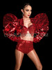  Funky And Fun Lady Gaga Inspired Red Sequin Bordello Jacket