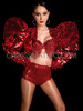  Funky And Fun Lady Gaga Inspired Red Sequin Bordello Jacket