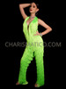 Neon Green ‘Dancing with The Star’ Fringe Pants Jumpsuit