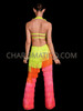 Funky Neon Vibrant Samba Fringe Pants Jumpsuit 
