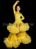 Double-layered Yellow Full-Volume Ruffle Tulle Skirt