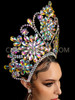 Huge Crystallized Floral Fantasia Pattern Headdress
