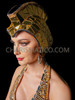 Golden Disco Ball Mirror Mohawk Headdress
