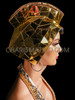 Golden Disco Ball Mirror Mohawk Headdress