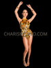 Hot Golden Diamond-Shaped Sequin Leotard