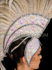 Off White Marvelous Rooster Feathers Mohawk Headdress