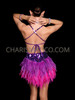 Bejeweled Purple Fuchsia Sequin Latin Salsa Feather Dress 