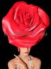 Blooming Red Rose Showgirl Headdress