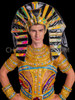 Dramatic Gold Sequined Egyptian Pharaoh Drag Queen Headdress