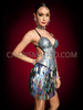 Midnight Starlight Silver Sequin Diva's Dress